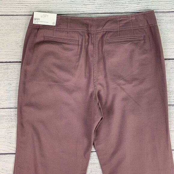 LOFT 8 Dress Pants Ann Style Flare Leg Plum Purple Inseam 31" Workwear New NWT - Picture 5 of 9